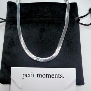 Petit Moments 20” Silver Herringbone Necklace